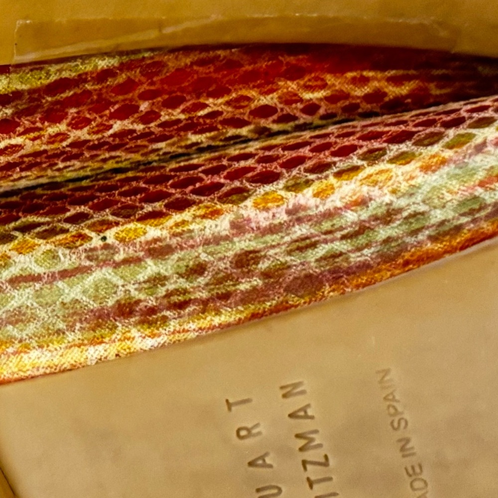 Stuart Weitzman Ombr Colored Python-Textured Flat… - image 7